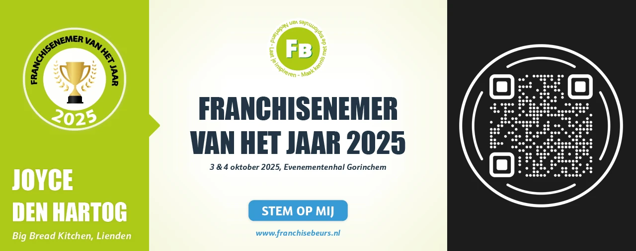 Franchisenemer van het Jaar 2025 Joyce den Hartog
